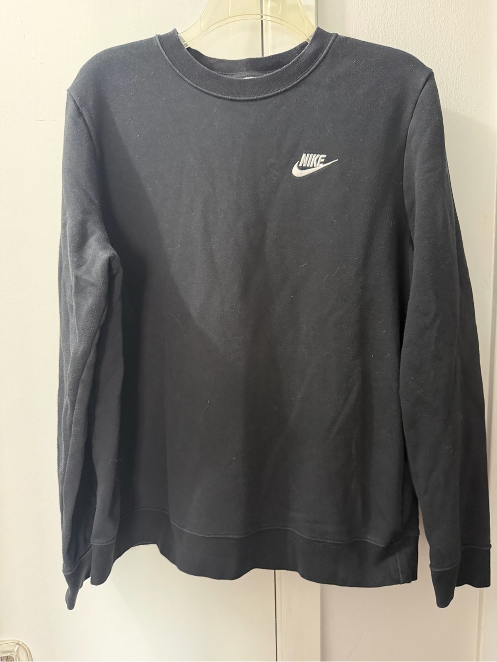 Nike Black Crewneck Sweatshirt with White Swoosh